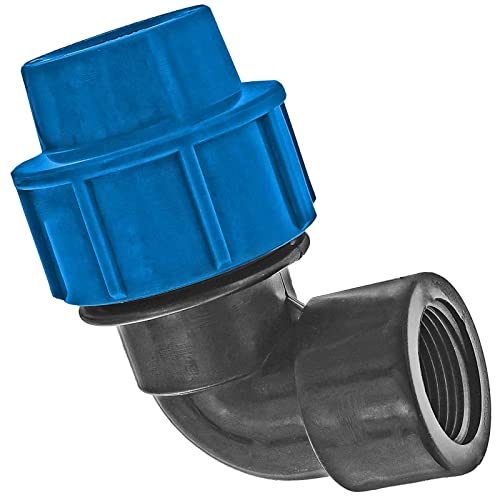 PP Fitting Klemmverbinder Verschraubung - Winkel 90° mit 1/2" Rohr Zoll Innengewinde IG für PE Rohr-Aussendurchmesser 32mm PP Fitting Klemmverbinder Verschraubung - Winkel 90° mit 1/2" Rohr Zoll Innengewinde IG für PE Rohr-Aussendurchmesser 32mm von MegaHaustechnik