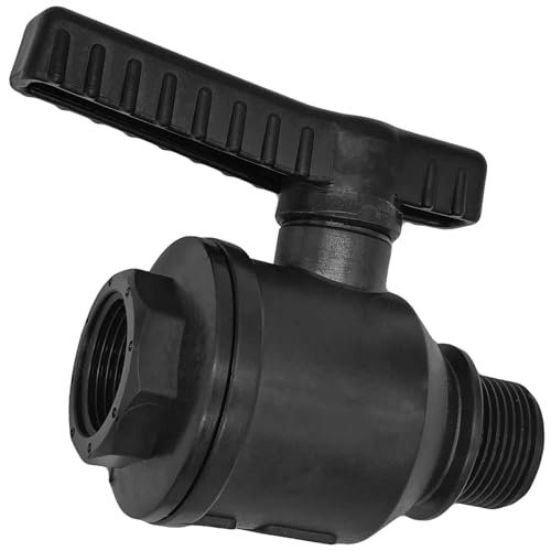 MegaHaustechnik Gewinde Fitting Verschraubung aus Kunststoff PP PE PVC - Kugelhahn 1" Rohr Zoll Aussengewinde AG mit Innengewinde IG von MegaHaustechnik