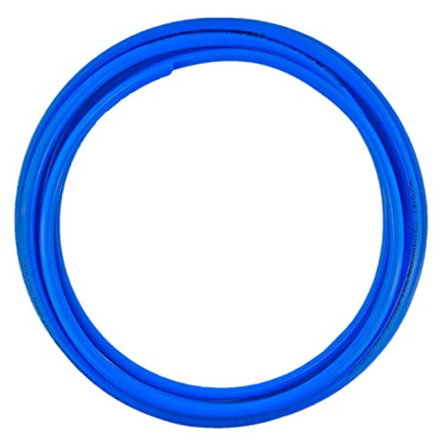 MegaHaustechnik 50 Meter Pneumatik PU PUR Schlauch mit 8 mm Außen x 5,5 mm Innendurchmesser in blau Polyurethan Meterware Luftschlauch von MegaHaustechnik