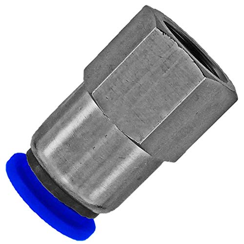 Pneumatik Steckverschraubung mit 1/4 Zoll Innengewinde für PU PA PTFE Schläuche und Kupferrohr mit 10 mm Durchmesser von MegaHaustechnik