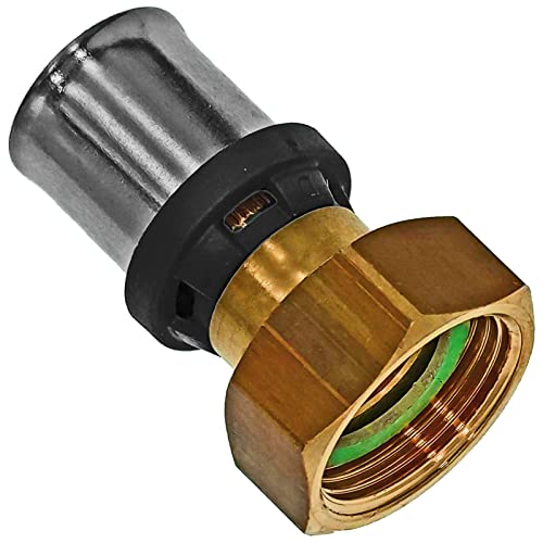 MegaHaustechnik Halbe Verschraubung 1-teilig mit 1/2" Rohr Zoll Innengewinde IG + Dichtung für 20,0 x 2,0 mm Mehrschicht Alu Verbundrohr Außendurchmesser x Wandstärke Press Fitting TH U Profil Kontur MegaHaustechnik Halbe Verschraubung 1-teilig mit 1/2" Rohr Zoll Innengewinde IG + Dichtung für 20,0 x 2,0 mm Mehrschicht Alu Verbundrohr Außendurchmesser x Wandstärke Press Fitting TH U Profil Kontur von MegaHaustechnik