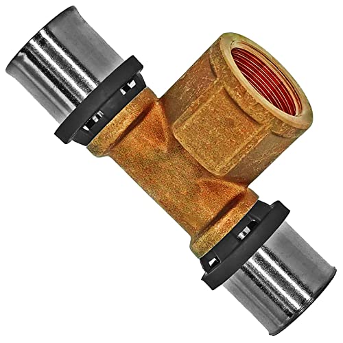 MegaHaustechnik T Stück Mittelabgang mit 1/2" Rohr Zoll Innengewinde IG für 16,0 x 2,0 mm Mehrschicht Aluminium Verbundrohr Außendurchmesser x Wandstärke Press Fitting aus Messing TH U Profil Kontur MegaHaustechnik T Stück Mittelabgang mit 1/2" Rohr Zoll Innengewinde IG für 16,0 x 2,0 mm Mehrschicht Aluminium Verbundrohr Außendurchmesser x Wandstärke Press Fitting aus Messing TH U Profil Kontur von MegaHaustechnik