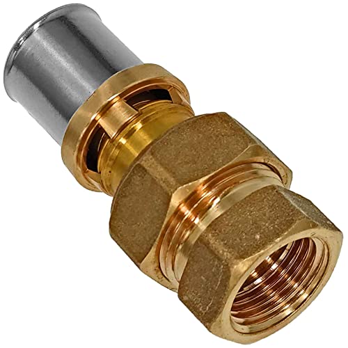 MegaHaustechnik Verschraubung 2-teilig mit 3/4" Rohr Zoll Innengewinde IG für 16,0 x 2,0 mm Mehrschicht Alu Verbundrohr Außendurchmesser x Wandstärke Press Fitting aus Messing TH U Profil Kontur MegaHaustechnik Verschraubung 2-teilig mit 3/4" Rohr Zoll Innengewinde IG für 16,0 x 2,0 mm Mehrschicht Alu Verbundrohr Außendurchmesser x Wandstärke Press Fitting aus Messing TH U Profil Kontur von MegaHaustechnik