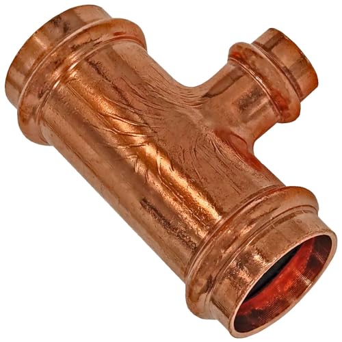 Pressfitting für Kupfer - T-Stück reduzierend - Für Rohr-Aussendurchmesser 22 x 15 x 22mm Pressfitting für Kupfer - T-Stück reduzierend - Für Rohr-Aussendurchmesser 22 x 15 x 22mm von MegaHaustechnik