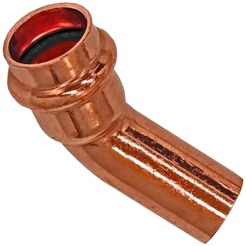 Pressfitting für Kupfer - Winkel 45 Grad mit Einsteck-Ende - Rohraussendurchmesser 28mm x Einsteck-Ende 28mm Pressfitting für Kupfer - Winkel 45 Grad mit Einsteck-Ende - Rohraussendurchmesser 28mm x Einsteck-Ende 28mm von MegaHaustechnik