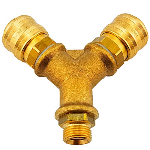Qualitäts Druckluft Kupplung Stecker Verteiler Wanddose | Wunschausführung auswählen >>> 2-fach Kupplung mit 3/8 Zoll Außengewinde Qualitäts Druckluft Kupplung Stecker Verteiler Wanddose | Wunschausführung auswählen >>> 2-fach Kupplung mit 3/8 Zoll Außengewinde von MegaHaustechnik