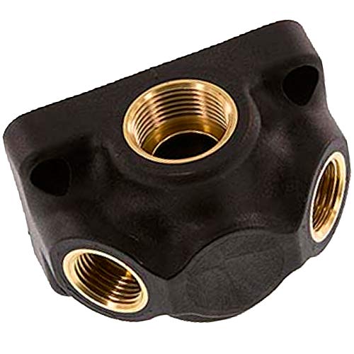 Qualitäts Druckluft Kupplung Stecker Verteiler Wanddose | Wunschausführung auswählen >>> Wanddose aus Kunststoff | mit Durchgang 4 x 1/2 Zoll Innengewinde von MegaHaustechnik