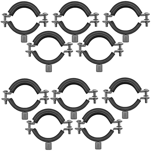 10 Stück Set Rohrschellen aus Edelstahl VA Spannbereich 107 bis 112 mm 4" Zoll Rohr Außendurchmesser mit Schallschutz Gummi Einlage Befestigung Halterung 10 Stück Set Rohrschellen aus Edelstahl VA Spannbereich 107 bis 112 mm 4" Zoll Rohr Außendurchmesser mit Schallschutz Gummi Einlage Befestigung Halterung von MegaHaustechnik