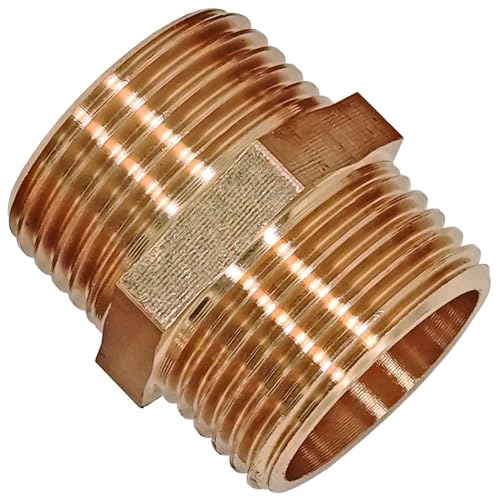 Gewinde-Fitting aus Messing - Doppelnippel mit Außengewinde - 3/4 Zoll Gewinde-Fitting aus Messing - Doppelnippel mit Außengewinde - 3/4 Zoll von MegaHaustechnik