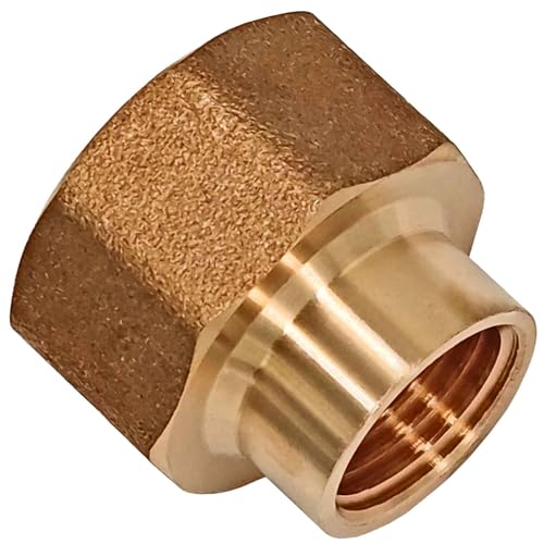 Gewinde Fittings aus Messing - Muffe Verbinder reduzierend 1/2" auf 3/8" Rohr Zoll Innengewinde IG Gewinde Fittings aus Messing - Muffe Verbinder reduzierend 1/2" auf 3/8" Rohr Zoll Innengewinde IG von MegaHaustechnik