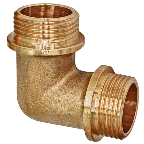 Gewinde Fittings aus Messing - Winkel 90 Grad mit Außengewinde - 3/4 Zoll AG von MegaHaustechnik