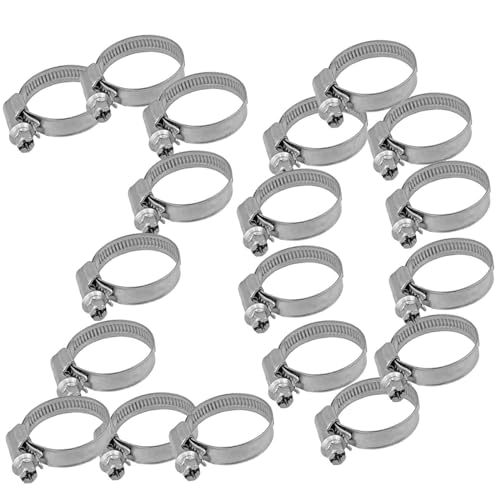 20 Stück Schlauchschellen Set aus Edelstahl W5 VA für Schlauch Aussendurchmesser 25 bis 40 mm x Bandbreite 9 mm 1" bis 1 1/4" Wasser Gartenschlauch von MegaHaustechnik