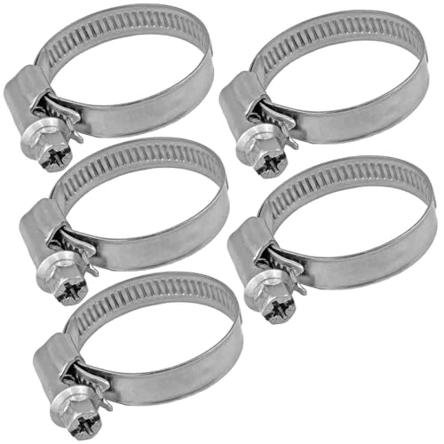 5 Stück Schlauchschellen Set aus Edelstahl W5 VA für Schlauch Aussendurchmesser 32 bis 50 mm x Bandbreite 9 mm 1 1/4" bis 2" Wasser Gartenschlauch 5 Stück Schlauchschellen Set aus Edelstahl W5 VA für Schlauch Aussendurchmesser 32 bis 50 mm x Bandbreite 9 mm 1 1/4" bis 2" Wasser Gartenschlauch von MegaHaustechnik