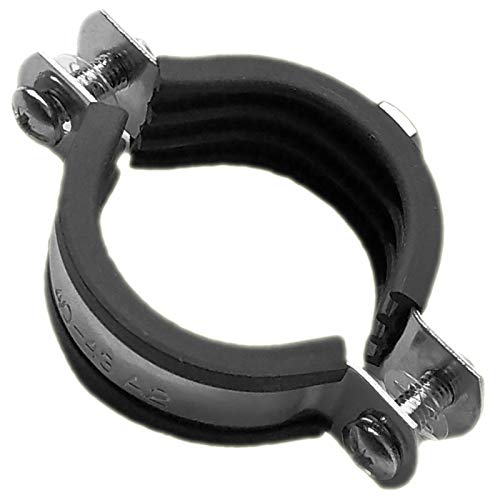 10 Stück Set Rohrschellen aus Edelstahl VA Spannbereich 75 bis 80 mm Rohr Außendurchmesser 2 1/2" Zoll mit Schallschutz Gummi Einlage einstellbar Klemmschelle Binder Wasser Gartenschlauch von MegaHaustechnik