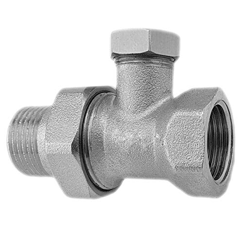 Rücklaufverschraubung aus Messing Durchgangsform Heizkörper Radiatorverschraubung Durchgang 3/8 1/2" 3/4" Zoll WUNSCHGRÖSSE einfach selbst auswählen >>> 3/8 Zoll von MegaHaustechnik