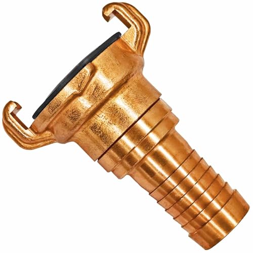 Schnellkupplung aus Messing mit Schlauchtülle drehbar Außendurchmesser 19 mm 3/4" Zoll Klauen Kupplung Bajonettverschluss Wasser Garten Schlauch Adapter passt für GEKA GK Gardena von MegaHaustechnik