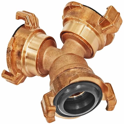 SCHNELLKUPPLUNG Y-Verteiler Messing Y-Schlauchverbindung Verteilerstück System Geka von MegaHaustechnik