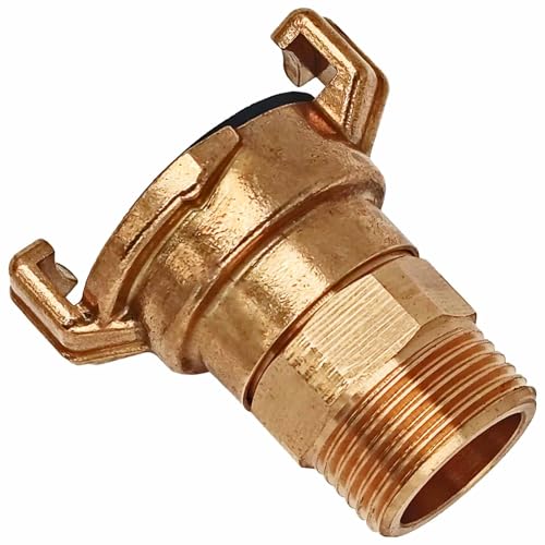 Schnellkupplung mit Übergang 1" Rohr Zoll Aussengewinde Aussendurchmesser 33 mm AG drehbar mit Gummi Dichtung Klauen Kupplung Bajonettverschluss passt für GEKA GK Gardena Wasser Garten Schlauch von MegaHaustechnik