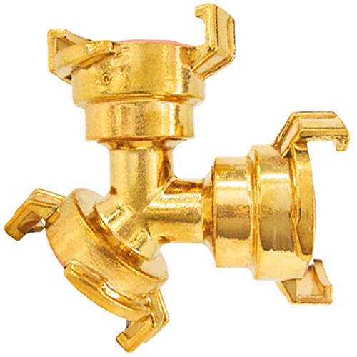 Y Verteiler Messing 2-Wege Schnell-Kupplung 3/4" Zoll 2x Außengewinde AG und 1x Innengewinde IG mit Dichtung, für GEKA - Abzweig 3 Wege von MegaHaustechnik