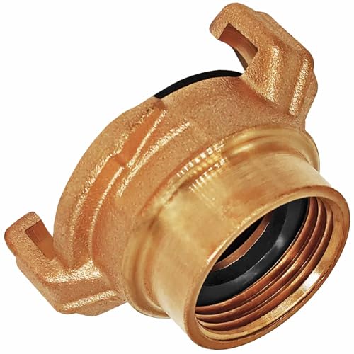 Schnellkupplung Messing mit Übergang 1 1/2" Rohr Zoll Innengewinde Innendurchmesser 38mm IG mit Dichtung Klauen Kupplung Bajonett Verschluss für GEKA GK Gardena Garten Schlauch Anschluss Schnellkupplung Messing mit Übergang 1 1/2" Rohr Zoll Innengewinde Innendurchmesser 38mm IG mit Dichtung Klauen Kupplung Bajonett Verschluss für GEKA GK Gardena Garten Schlauch Anschluss von MegaHaustechnik