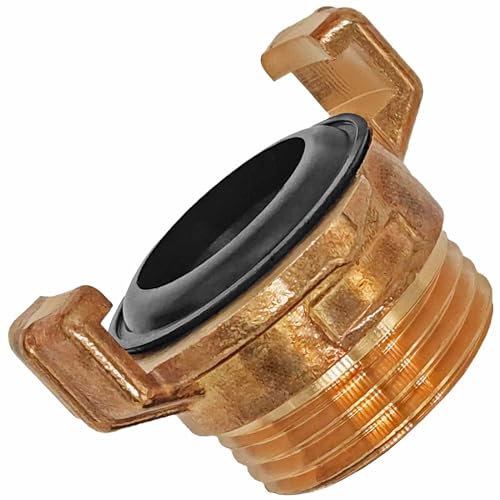 MegaHaustechnik Schnellkupplung GEKA System Bajonettverschluss mit 1" Rohr Zoll Außengewinde AG - Gewinde Fitting Verschraubung aus Messing von MegaHaustechnik