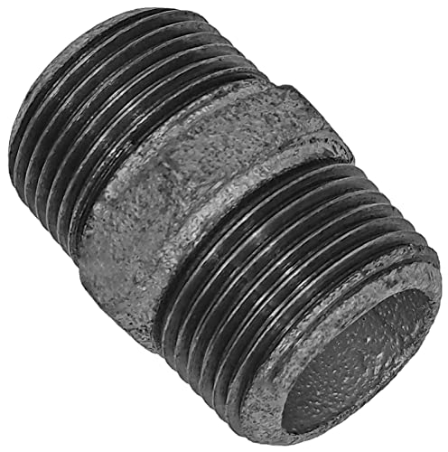Gewinde Fitting Verschraubung aus Temperguss verzinkt - Doppelnippel 1 1/4" Rohr Zoll Aussengewinde AG Nr. 280 von MegaHaustechnik