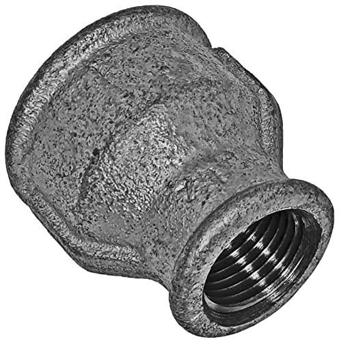 Gewinde Fitting Verschraubung aus Temperguss verzinkt - Reduziermuffe Verbinder reduzierend 2" auf 1 1/4" Rohr Zoll Innengewinde IG Nr. 240 von MegaHaustechnik