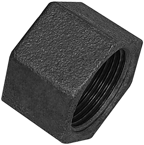 Gewinde Fitting Verschraubung aus Temperguss schwarz - Kappe Sechskant mit 1/2" Rohr Zoll Innengewinde IG Nr. 300 Gewinde Fitting Verschraubung aus Temperguss schwarz - Kappe Sechskant mit 1/2" Rohr Zoll Innengewinde IG Nr. 300 von MegaHaustechnik