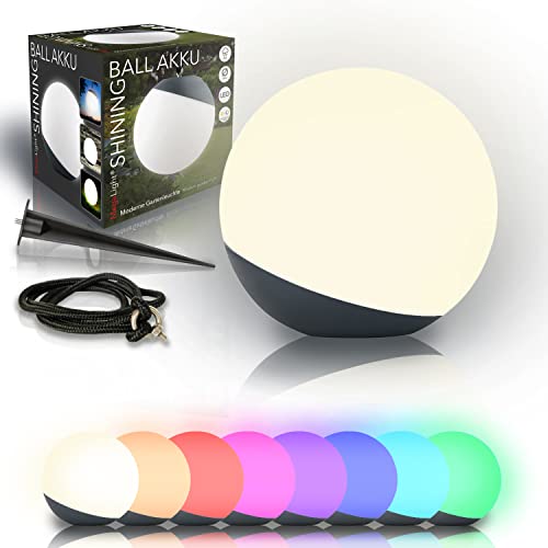 MegaLight LED Outdoor Lampe RGB | Outdoor Lampe Akku IP65-SCHUTZ | Outdoor Hängelampe 3in1 inkl. Erdspieß & Abhängeseil | Outdoor Leuchte von MegaLight
