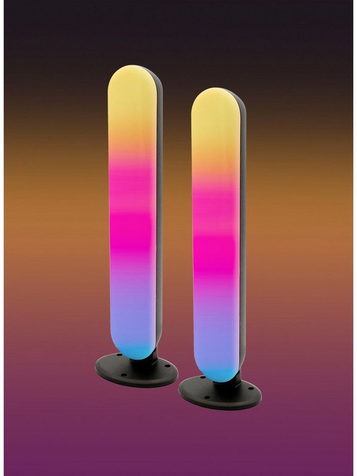 MegaLight Tischleuchte MegaLight Smart Light Bar Tuya 2er Pack 5 W RGBIC, Inkl. Leuchtmittel, Nicht dimmbar ohne Bewegungsmelder Smart Home-fähig von MegaLight