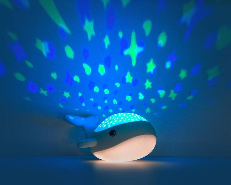 MegaLight LED Willy Whale Nachtlicht mit Sternprojektor und Akku von MegaLight
