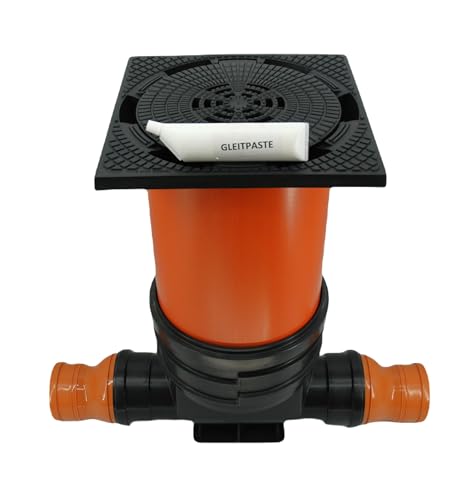 KG Kontrollschacht DN 315/ Anschlüße160-125-110 Höhe 0,5m bis 2m Revisionsschacht Abwasserschacht Schacht Rohr, Deckel 40x40 Komplett SET mit Gleitpaste 250g (Rohr 0,5m, 2 x DN110) von Megaa store