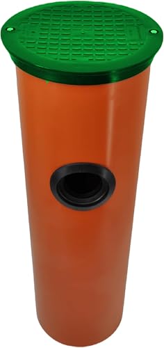 KG Rohr Abwasserrohr DN315 0,5m/1m mit 1/2/3/4 Anschluss DN110/DN160 Manschette Drainageschacht Deckel Grün Sickerschacht Schacht Kontrollschacht Drainage Dachrinne (1m Rohr 1x Manschette 110) von Megaa store