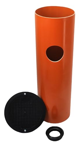 KG Rohr Abwasserrohr DN315 0,5m/1m mit 1/2/3/4 Anschluss DN110/DN160 Manschette Drainageschacht Deckel Sickerschacht KG Schacht Kontrollschacht KG Rohr Drainage Dachrinne (1m Rohr 1x Manschette 160) von Megaa store