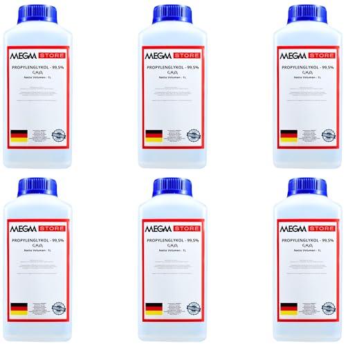 Megaa store Propylenglykol 99,5% | 1L bis 20L | Kühlmittel Solarflüssigkeit Kühlsystem Heizungs- Solar- Klimaanlagen- und Wärmepumpen Installationen von Megaa store