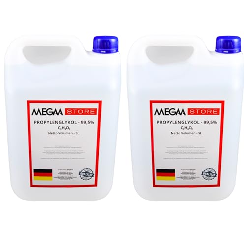 Megaa store Propylenglykol 99,5% | 1L bis 20L | Kühlmittel Solarflüssigkeit Kühlsystem Heizungs- Solar- Klimaanlagen- und Wärmepumpen Installationen von Megaa store
