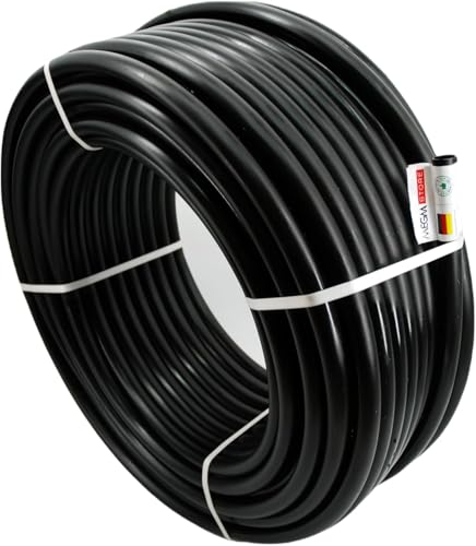 Megaa store Rohr PN6 Bewässerung Wasserleitung 6 BAR | M16 M20 M25 M32 Verlegerohr Versorgungsleitung 10m bis 100m (20mm x 50m) von Megaa store