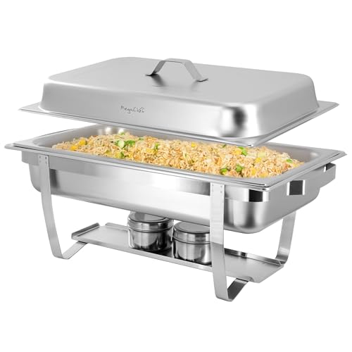 Megachef MG-430 Professional Kitchen Chafing Dish/Servierschale, 18/8 Edelstahl, Silber von Megachef