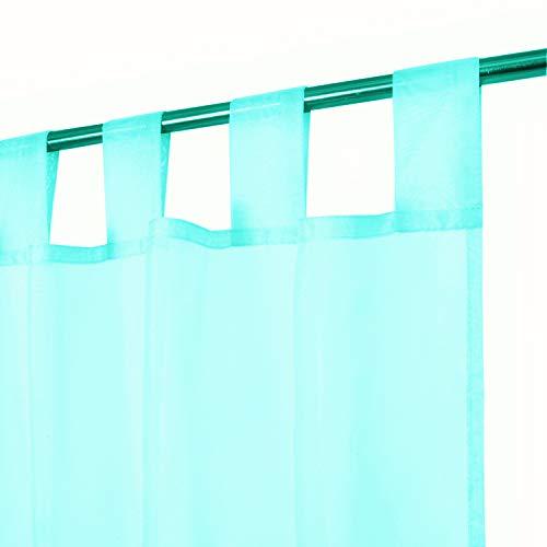Megachest Lucy Schlaufenschal aus gewebtem Voile mit Raffhaltern (28 Farben) 2er Set von Megachest