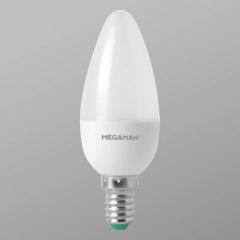 E14 3,5W LED-Kerzenlampe opal, 2.800K von Megaman