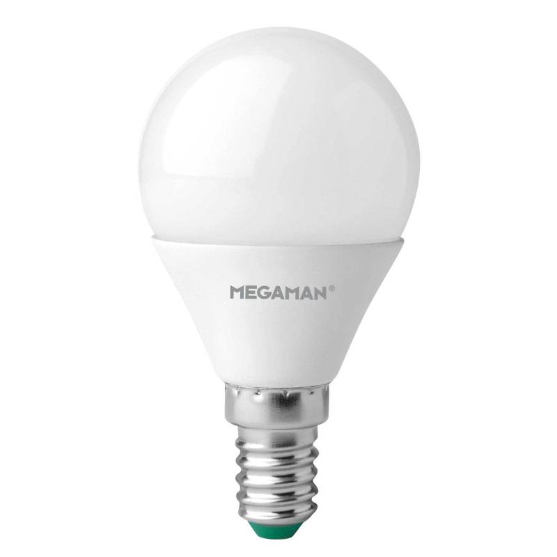 LED-Lampe E14 Tropfen 4,9W, opal, warmweiß von Megaman