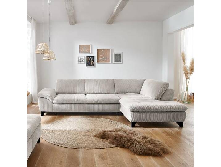 Megapol Ecksofa MP-IN14007 in modernem Cordstoff im Farbton beige in attraktiver L-Form Megapol Ecksofa MP-IN14007 in modernem Cordstoff im Farbton beige in attraktiver L-Form von Megapol
