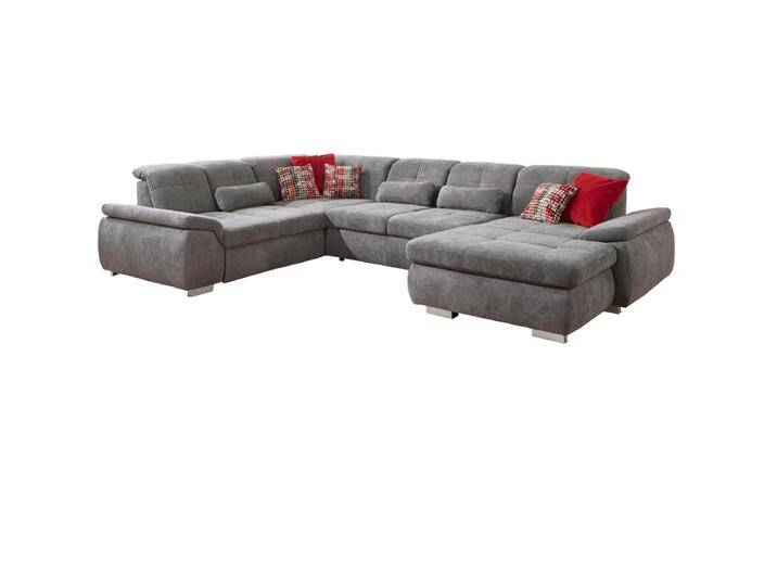 Megapol MP-IN16037 Wohnlandschaft in grauem Stoff in der U-Form mit Sitztiefenverstellung Bezug Armteilverstellung und verstellbare Kopfteile wählbar Megapol MP-IN16037 Wohnlandschaft in grauem Stoff in der U-Form mit Sitztiefenverstellung Bezug Armteilverstellung und verstellbare Kopfteile wählbar von Megapol