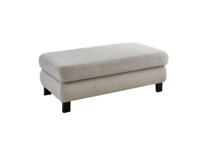 Megapol MP-IN19027 XXL-Hocker rechteckig in weichem Cordbezug in grau mit praktischem Stauraum wählbar von Megapol