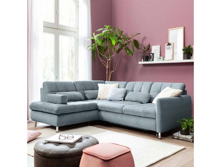 Megapol MP-IN20016 Ecksofa in blauem Stoff mit verstellbarer Sitztiefe weitere Farben sowie Sitzqualität Schlaffunktion und Stauraum wählbar Megapol MP-IN20016 Ecksofa in blauem Stoff mit verstellbarer Sitztiefe weitere Farben sowie Sitzqualität Schlaffunktion und Stauraum wählbar von Megapol