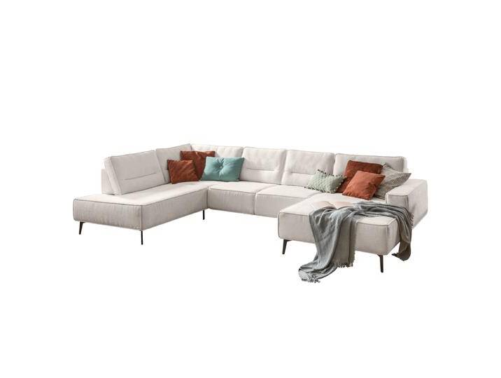 Megapol MP-IN23123 Wohnlandschaft in Stoff beige mit wählbarer Funktion sowie zwei Kopfstützen mit legerer Polsterung und wählbarer Fußausführung Megapol MP-IN23123 Wohnlandschaft in Stoff beige mit wählbarer Funktion sowie zwei Kopfstützen mit legerer Polsterung und wählbarer Fußausführung von Megapol