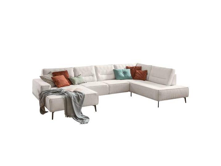 Megapol MP-IN23123 Wohnlandschaft in beigem Stoff mit optionaler Funktion sowie zwei Kopfstützen besonders leger gepolstert Fußvariante wählbar Megapol MP-IN23123 Wohnlandschaft in beigem Stoff mit optionaler Funktion sowie zwei Kopfstützen besonders leger gepolstert Fußvariante wählbar von Megapol