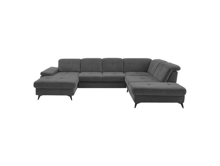 Megapol MP-IN24022 Wohnlandschaft mit Canape links in grauem Stoff inklusive Sitztiefenverstellung weitere Funktionen sowie Sitzqualität wählbar Megapol MP-IN24022 Wohnlandschaft mit Canape links in grauem Stoff inklusive Sitztiefenverstellung weitere Funktionen sowie Sitzqualität wählbar von Megapol