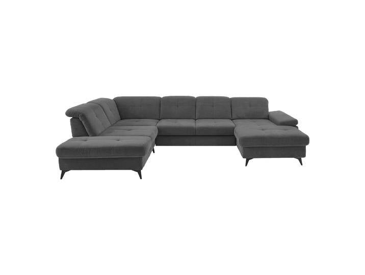 Megapol MP-IN24022 Wohnlandschaft mit Canape rechts in Stoff grau mit Sitztiefenverstellung weitere Funktionen optional sowie Sitzqualität wählbar Megapol MP-IN24022 Wohnlandschaft mit Canape rechts in Stoff grau mit Sitztiefenverstellung weitere Funktionen optional sowie Sitzqualität wählbar von Megapol