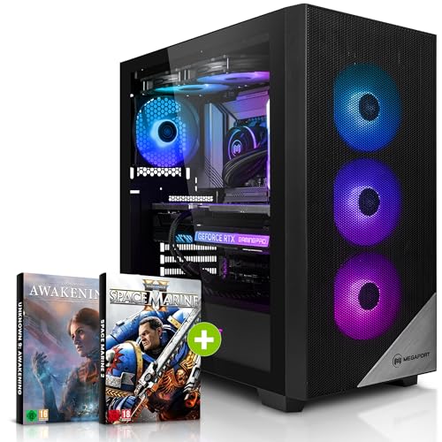 Megaport High End Gaming PC AMD Ryzen 7 7700X 8x4.50GHz (Turbo: 5,40GHz) • ohne Betriebssystem • AMD Radeon RX 7800XT 16GB • 32GB DDR5 6000 MHz • 1TB M.2 SSD • Wasserkühlung • WLAN von Megaport